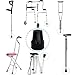 4Pcs Cane Tips 3/4 Inch Heavy Duty Rubber Cane Tips, Anti Slip Replacement Rubber Tips for Canes, Walking Sticks, Hiking Stick, Seniors Crutches, Black