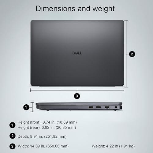 Image of Dell Pro 16 (Next Gen Latitude 3550) Business Laptop (16 inch FHD+, AMD Ryzen 5 220 (> Intel i7-1255U), 16GB DDR5 RAM, 512GB SSD), 1080p IR Webcam, Backlit, 2x Thunderbolt 4, Wi-Fi 6E, Win 11 Pro, PC16255
