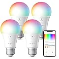 Sengled Alexa Light Bulbs, 75W Equivalent, S1 Auto Pairing with Alexa Devices, Smart Light Bulb that Work with Alexa, Bluetooth Mesh Smart Home Lighting, ?Multicolor Dimmable, No Hub Required,4-Pack