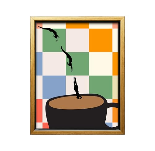 Poster Master Dive into Coffee Canvas - Cafe Print -
