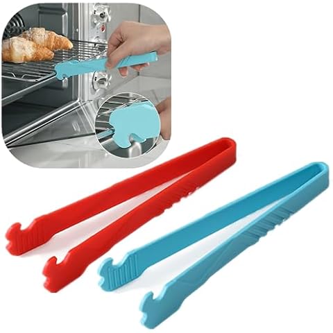 Oven Rack Push Pull Tool with Pull Clip Prevent Scalding, Pull Out Hot Racks Safely, Long Handle Toaster Oven Accessories,Suitable for Kitchen Oven, Toaster Oven, Air Fryer,etc - 2 Pack Cover