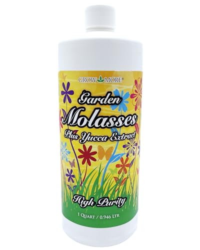 Grow More Garden Molasses for Plants with Yucca Extract - 1 Quart of USA-Made Horticultural Molasses to Boost Growth - Acts as a Soil Conditioner & Source of Essential Plant Nutrients