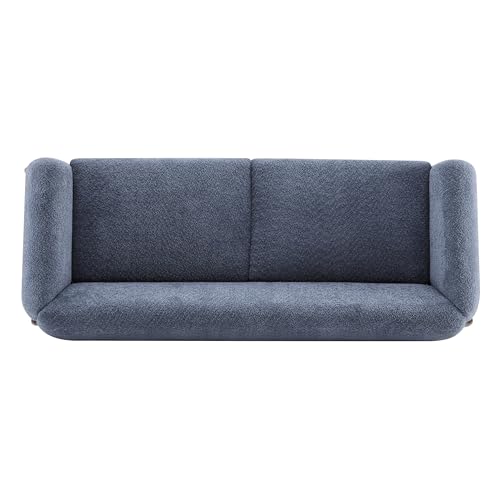 Image of Christopher Knight Home Almab 82 Inches Sofa Couch, Cozy Boucle Upholstered 3-Seater Sofa, Wood Frame Couch, Comfy Couches for Living Room and Office, Modern Sofa, Lounge Seating, Navy Blue