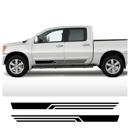 Bildörr sidokjol Ränder Dekaler, för Nissan Titan Pickup Stickers Lastbil Sport Grafik Vinyl Film Dekor Cover Biltillbehör