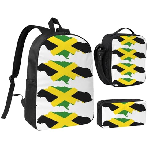 Sac à dos Jamaïque au motif imprimé haute définition avec trousse et sac isotherme