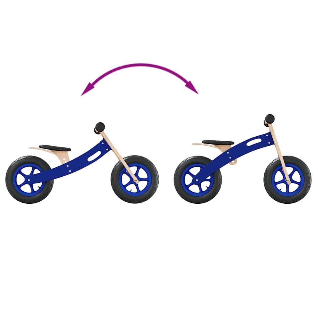Kinder Laufrad aus Holz mit Luftreifen, höhenverstellbarer Sitz und Lenker, Lernlaufrad für Kleinkinder ab 3 Jahren, stabiles Balance Bike für draußen, Rot