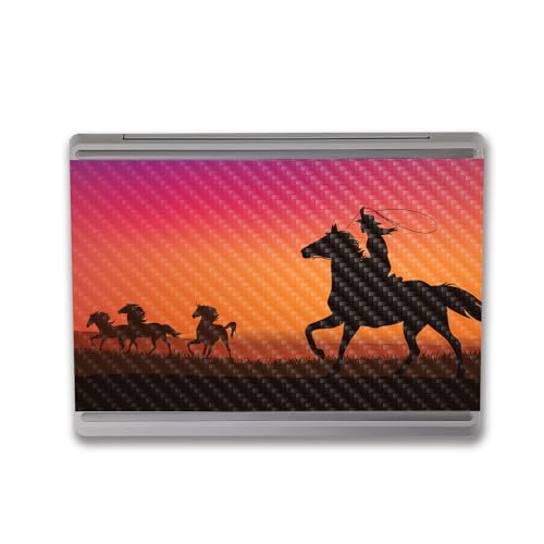 Image of MightySkins Carbon Fiber Skin Compatible with Microsoft Surface Laptop Go 3 (2023) Full Wrap Kit - Cowgirl | Protective, Durable Textured Carbon Fiber Finish | Made in The USA
