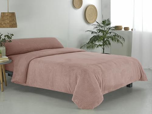 Donegal Collections Funda Nórdica Coralina Cama 90 Rosa - Funda Nordica Cama 90 Coralina - Incluye 1 Funda de Almohada - Funda Nordica Tacto Extra Suave Ideal Invierno y Otoño 200 gr² Antiácaros