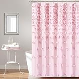 Lush Decor Riley Shower Curtain, 72' x 72', Lilac