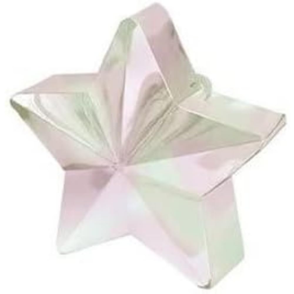 amscan Shinny Iridescent Star Balloon Weights Party Decoration - 1 Pc, Iridescent, One Size