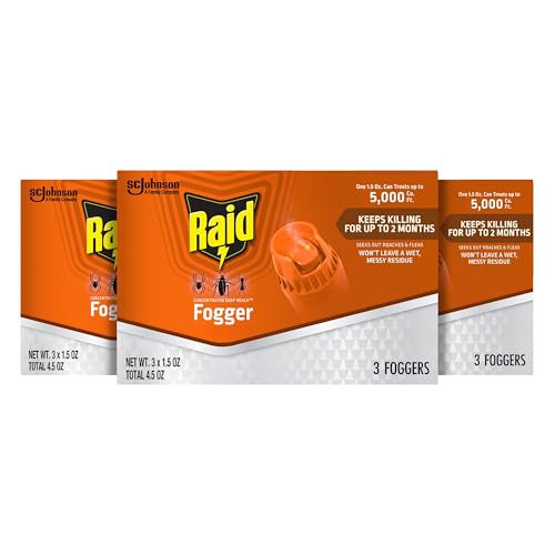 Raid Concentrated Deep Reach Fogger Kills Ants Roaches and Spiders 1.5 Ounce...