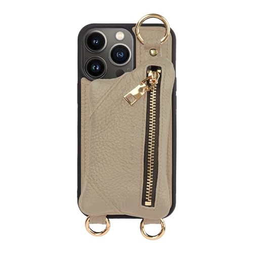 HANATORA for iPhone 13Pro �P�[�X �V�����_�[ �{�v ���{�� �ϏՌ� �X�}�z�P�[�X �X�}�z �V�����_�[�X�g���b�v �t�� �t�@�X�i�[ �X�}�z�V�����_�[ �J�o�[ �J�[�h ���[ ���K���� �x�[�W�� BPCJP-13Pro-Beige