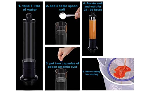 OSI PEQON Artemia Cyst Capsules, Brine Shrimp Eggs, PEQON Blue Ring Capsules With 90% Hatching Rate For Fish Of All Life Stages (1 Strip 10 Capsules)