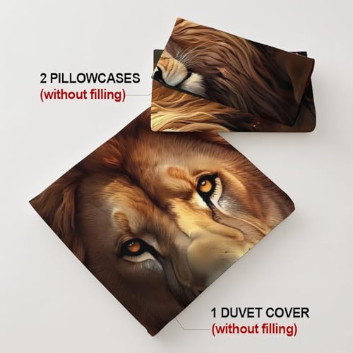 Drap-housse lion microfibre grand bonnet 140x200 lavable - 8