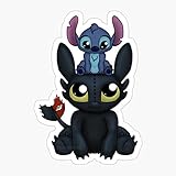 Kids Stitch Toothless Lilo Cute - Sticker Graphic - Waterbottles, Hydroflask, Laptops, Phones, Cars, Lockers, Binders Decal Sticker