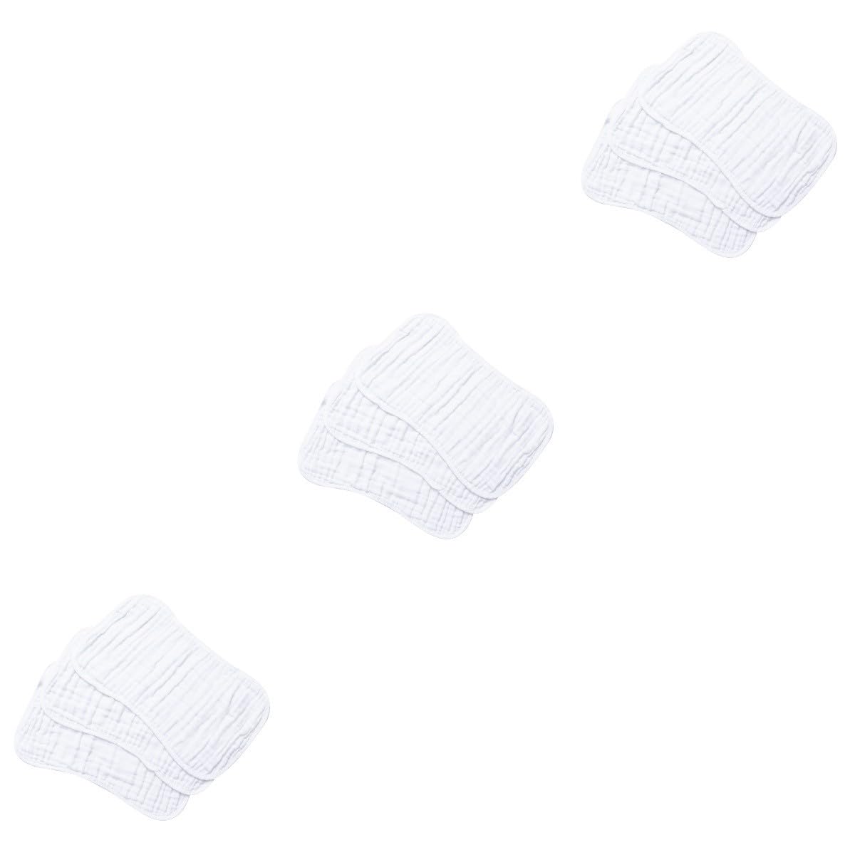 ibasenice 3st Handtücher Babylätzchen Milchspuckunterlage Aufstoßen Lätzchen Baby Spuckkissen Baby Schulterpolster Taschentuch Handtuch Babyschal Neugeboren Weiß