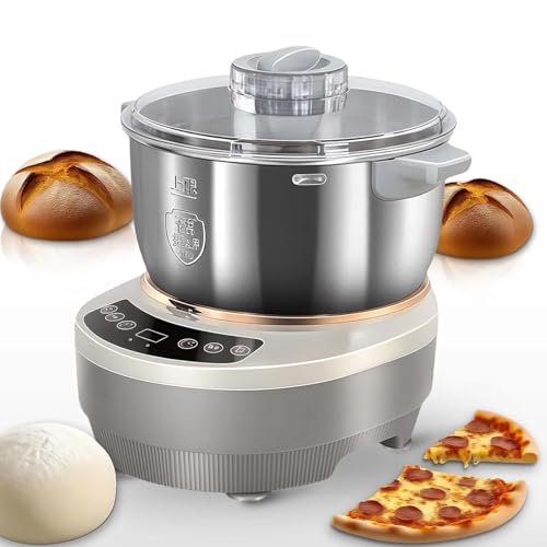 EXSHUING Amasadora Automática Con Fermentación, Amasadora Eléctrica Para Panificación Con De 5 L (5.3 Qt) Y 7 L (7.4 Qt), Amasado Inteligente (1-40 Min) Y Levado (1-120 Min) A 25-38 °C(5L)