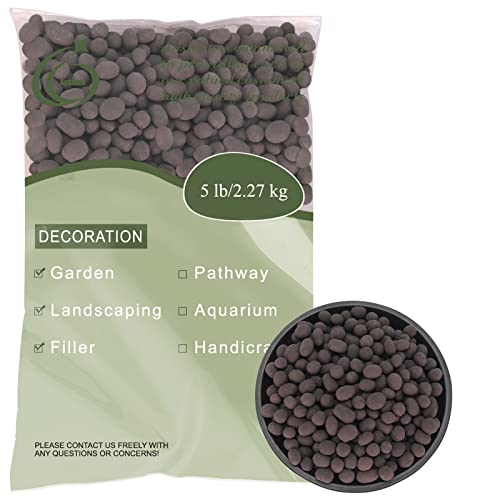 Ausluru 5LB LECA Explanded Clay Pebbles, 14-16mm Lightweight Clay Aggregate for Hydroponic Growing,