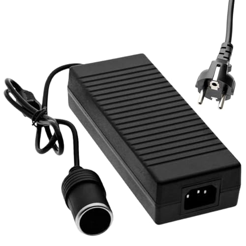Vegena Adattatore di alimentazione per auto, convertitore di tensione da 220 V a 12 V, 180 W/15 A, adattatore per inverter con presa accendisigari, per scatola frigorifero, aspirapolvere auto,