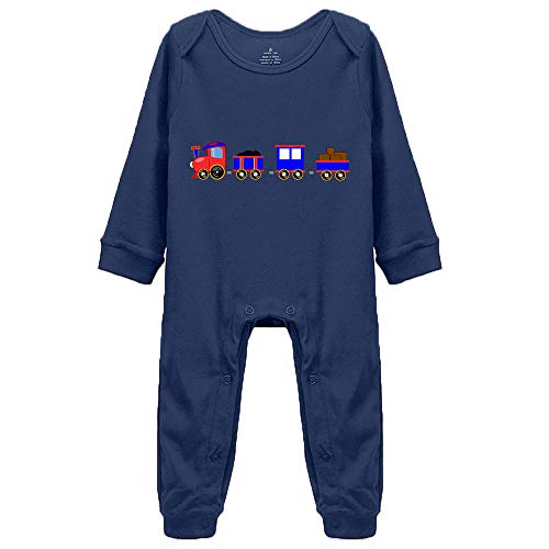 Image of Migsrater Toy Train Baby Cotton Bodysuit Boy Girl Newborn Long Sleeve Romper