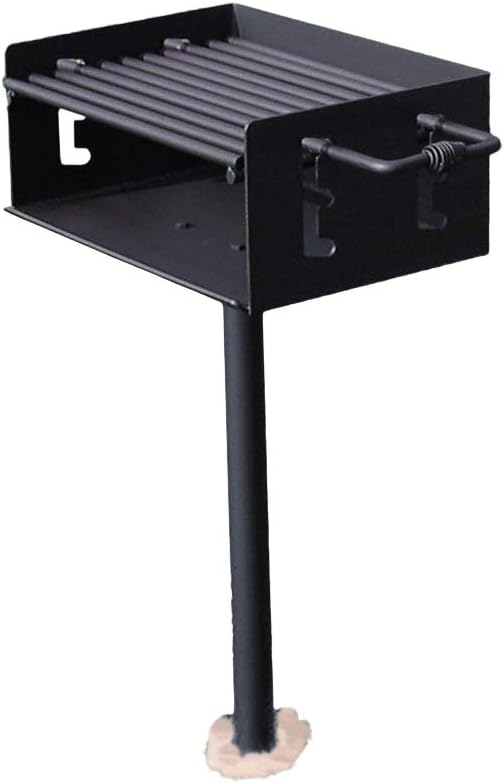 EasyChefHeavy Duty Outdoor Park Style Charcoal & Wood Grill with In Ground Post (No Base)