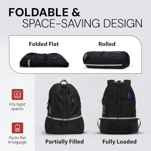 Image of GOGUS Hybrid Gym Backpack for Men & Women - 18L Sports Backpack with Dual Water Bottle Pockets, Mesh Compartment for Gym, Travel - Water Resistant & Reflective Trim Workout Bag