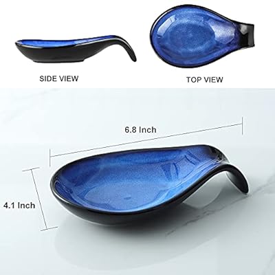 Nihow Ceramic Spoon Rest: 4 Inch Stable Utensil Rest - Heat Resistant Spoon Holder for Kitchen counter/Countertop/Stove… 41G0MLq3OjS. SS400