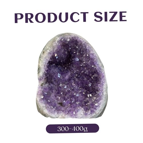 Geoda de amatista natural de 300-400g como piedra de energía para decorar tu casa 5