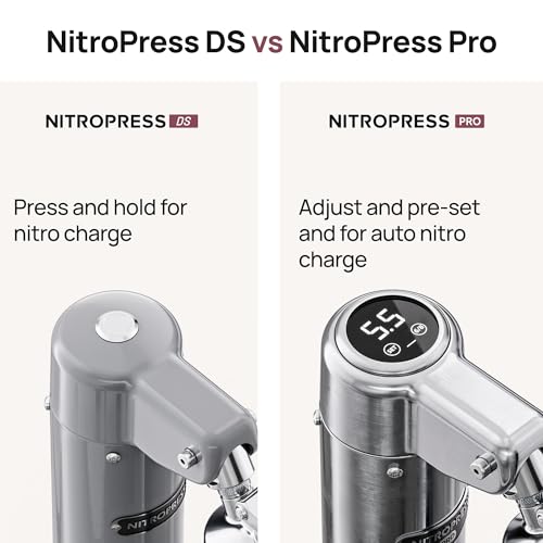 Image of NitroPress Pro Electric Nitro Cold Brew Coffee & Cocktail Maker Machine, Air-Powered Nitro Coffee Maker & Nitrogen Infuser, Coffee Matcha Cocktails & Drinks Stainless Steel Home Bar Beverage System