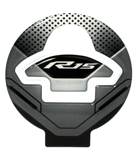 Yamaha Fuel Tank Cap Cover for R15, Black & Grey (Y6A05XFULD23)