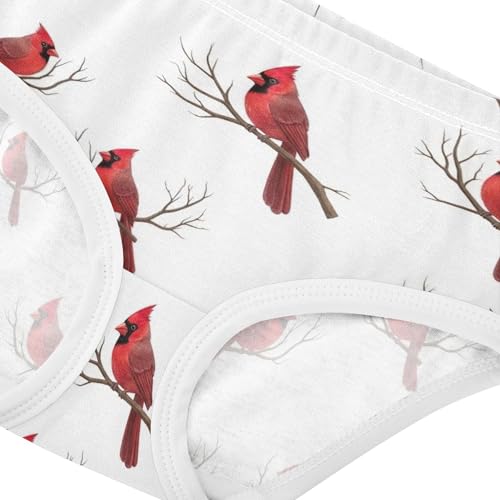 Red Birds White Winter Girls Underwear Toddler 2t Cotton Little Girl Panties Fancy Kids Undies Briefs4
