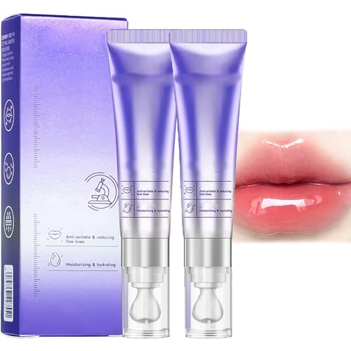 Suero labial hidratante rellenador y antiarrugas, suero labial rellenador que cambia de color, rellena, hidrata y reduce las líneas de expresión, aumenta la elasticidad de los labios (02#*2)