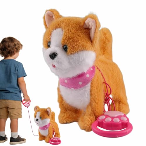 Robot de perro genérico | Animal de peluche cantando alimentado por pilas, robot canino simulando un verdadero cachorro | para niños niñas cumpleaños educación interior exterior