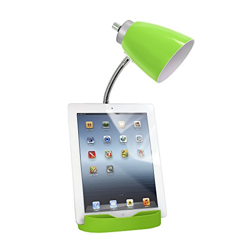 Limelights LD1056-GRN Desk Lamp Organizer with iPad Tablet Book Stand and USB Charging Port, Green by Simple Designs - Image 3