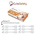 CUTESAFETY - Child Safety Cabinet Locks (6 Pack) – Adjustable Baby Proofing Strap Latches with Strong 3M Adhesive – No Drill Childproof Locks for Drawers, Cabinets, Fridge, Door, Closet, White