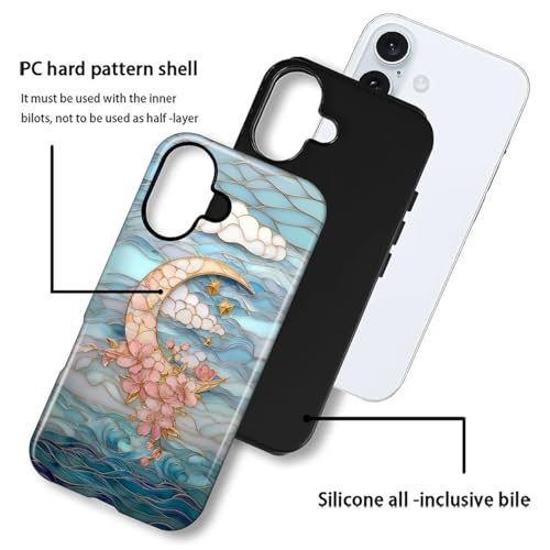 Coque iPhone 16 rigide antichoc et pare-chocs silicone PC