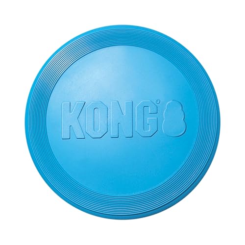 KONG Puppy Flyer - Wurfscheibe Hundespielzeug aus weichem Naturkautschuk - Sanftes Gummispielzeug für Wachsende Welpen - Für Kleine Welpen