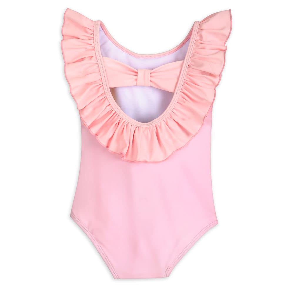 Disney Minnie Mouse Deluxe Three-Piece Swimsuit for Girls, Size 5/6 Multicolored