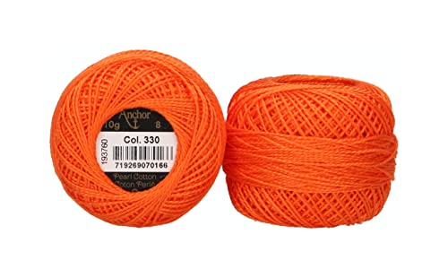 ANCHOR Pearl Yarn, Thickness: 8, Packaging: 10G, Running Length: 82M koralle Embroidery Threads, Joy