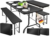 KESSER® Bierzeltgarnitur 3-teilig Set Tisch & 2x Bank |...