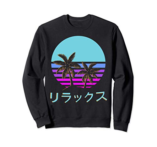 Estética Estilo de Ondas de Vapor 1980 1990 Otaku Japonés Sudadera