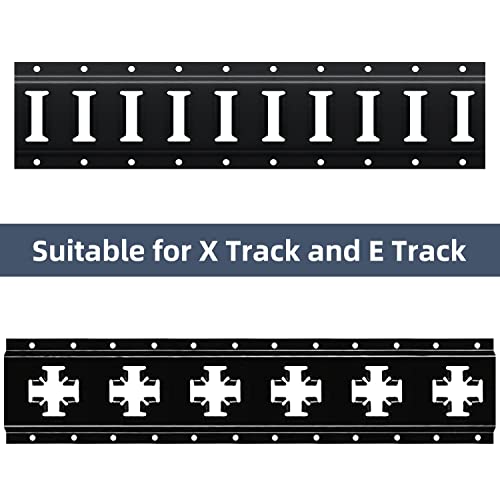 KOPKIO 6 PCS E Track J Hooks Heavy Duty E Track X Track Steel Hanger, Spring Fitting E Track Accessories for Enclosed Trailer, Cargo Van, Semi-Trucks Trailer, Black by KOPKIO - Used condition - Image 8
