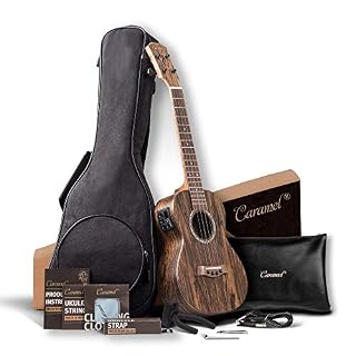 Caramel Cbg5p 5 mm Housse rembourrée Coque souple pour 43,2 cm Sopranino Travel Ukulélé - Les Beatles, Paul McCartney, John Lennon, RIngo Starr, George Harrison