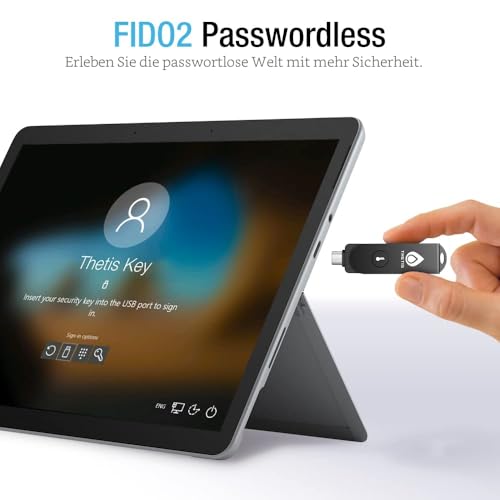 Thetis Pro FIDO2-Sicherheitsschlüssel, Zwei-Faktor-Authentifizierung, NFC-Sicherheitsschlüssel FIDO 2.0, Zwei USB-Anschlüsse Typ A und Typ C für Multi-Faktor-Schutz (HOTP) unter Windows/MacOS/Linux