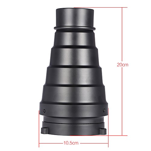 Image of Andoer Photographic Lighting Monolights Bowens Mount Snoot Optical Snoot Metal Conical Snoot with Honeycomb Grid 5pcs Color Filter Kit for Bowens Mount Studio Strobe Monolight Photography Flash