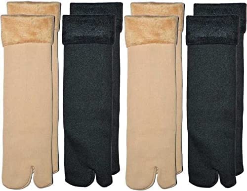 Image of DIGITAL SHOPEE Velvet Ankle Socks for Women with Thumb, Winter /Snow Fleece Soft Fur Velvet Snow Thermal Socks for Men & Women Pack of 4