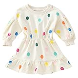 Comfy Colorful Girls Outfits Party Balloons Princess Clothes Dresses Sweatshirt Toddler Dress Baby K