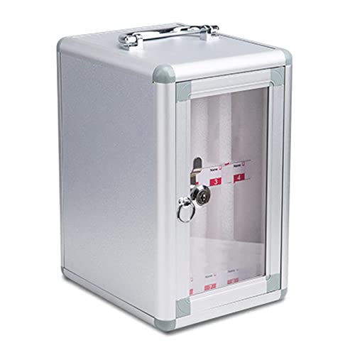 GHKFEJGDEN Armario para teléfono móvil montado en la Pared de aleación de Aluminio con asa para Oficina, Aula, Oficina, fábrica, 8 Ranuras