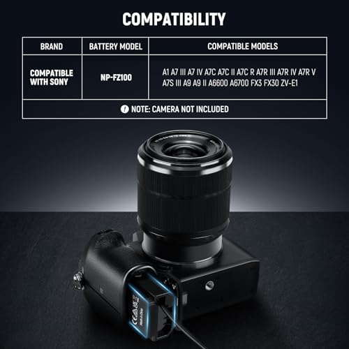Image of NEEWER D Tap to NP-FZ100 Dummy Battery with Cable for V Mount Battery, Stable Continuous Power Supply for Sony ZV-E1 A1 A7 III A7 IV A7C II R III IV V A7S III A9 II A6600 A6700 FX3 FX30, VP-FZ100