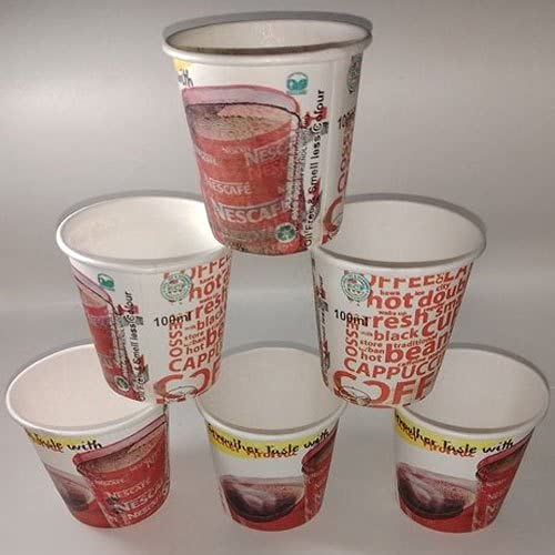 SHARDA-Disposable 100ml Paper Cups 50pc in Each Pack, Set of 2 Packs ...